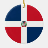 Vlag van de Dominicaanse Republiek Keramisch Ornament (Voorkant)