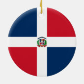Vlag van de Dominicaanse Republiek Keramisch Ornament (Achterkant)