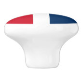 Vlag van de Dominicaanse Republiek Keramische Knop (Zijkant)