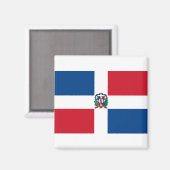 Vlag van de Dominicaanse Republiek Magneet (Voorkant / Achterkant)
