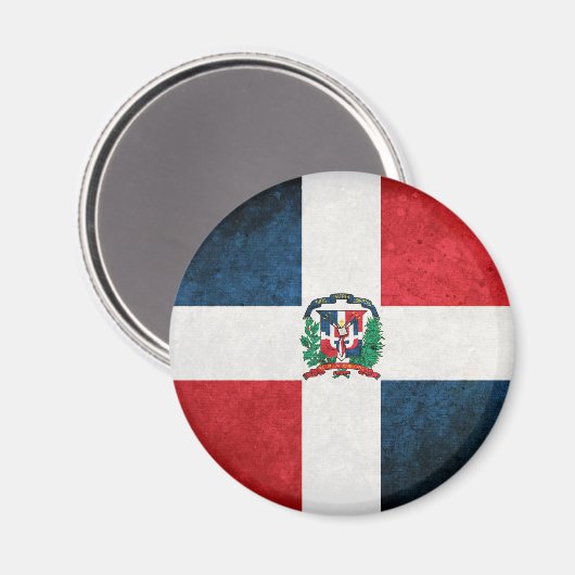 Vlag van de Dominicaanse Republiek Magneet (Voorkant / Achterkant)