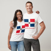 vlag van de Dominicaanse Republiek met naam in het T-shirt (Unisex)