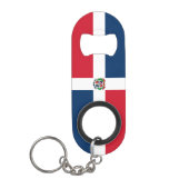 Vlag van de Dominicaanse Republiek Mini Flessenopener (Voorkant)