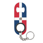 Vlag van de Dominicaanse Republiek Mini Flessenopener (Achterkant)