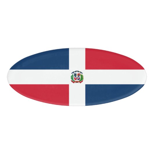 Vlag van de Dominicaanse Republiek Naambadge (Voorkant)