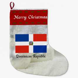 Vlag van de Dominicaanse Republiek, op maat gemaak Grote Kerstsok