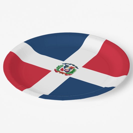 Vlag van de Dominicaanse Republiek Papieren Bordje (Gekanteld)