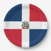 Vlag van de Dominicaanse Republiek Papieren Bordje (Voorkant)