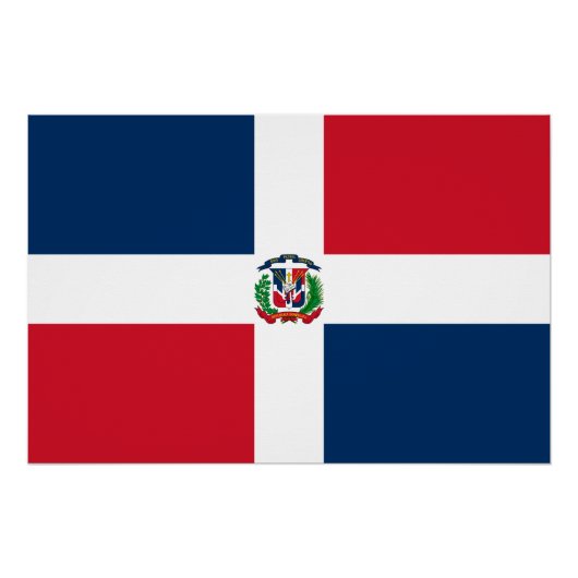 Vlag van de Dominicaanse Republiek Perfect Poster (Voorkant)