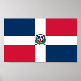 Vlag van de Dominicaanse Republiek Poster