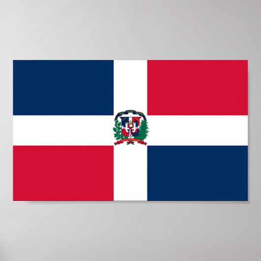 Vlag van de Dominicaanse Republiek Poster (Voorkant)