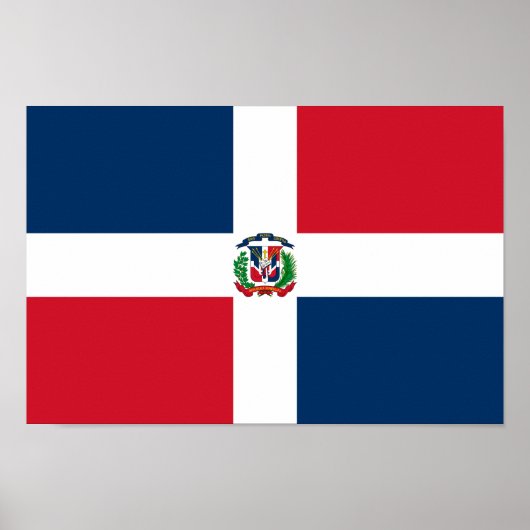 Vlag van de Dominicaanse Republiek Poster (Voorkant)