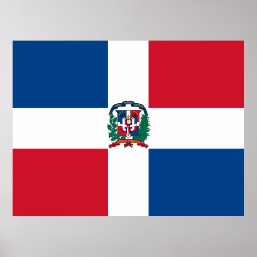 Vlag van de Dominicaanse Republiek Poster (Voorkant)