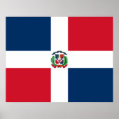 Vlag van de Dominicaanse Republiek Poster (Voorkant)
