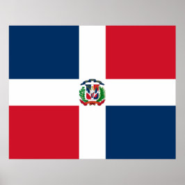 Vlag van de Dominicaanse Republiek Poster