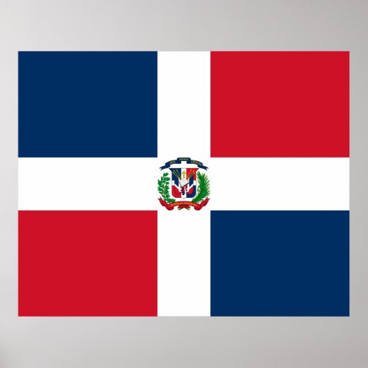 Vlag van de Dominicaanse Republiek Poster (Voorkant)