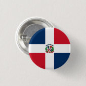 Vlag van de Dominicaanse Republiek Ronde Button 3,2 Cm (Voorkant /achterkant)