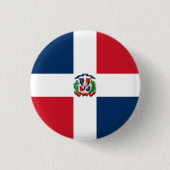 Vlag van de Dominicaanse Republiek Ronde Button 3,2 Cm (Voorkant)