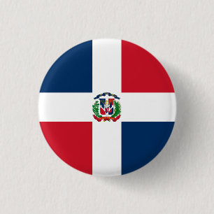 Vlag van de Dominicaanse Republiek Ronde Button 3,2 Cm