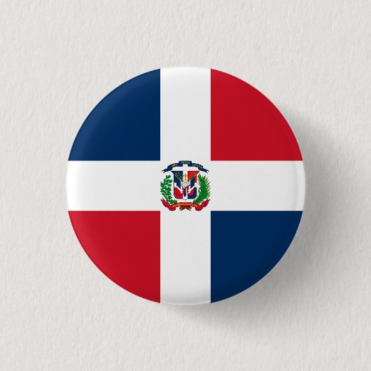 Vlag van de Dominicaanse Republiek Ronde Button 3,2 Cm (Voorkant)