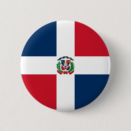 Vlag van de Dominicaanse Republiek Ronde Button 5,7 Cm (Voorkant)