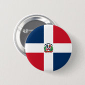 Vlag van de Dominicaanse Republiek Ronde Button 5,7 Cm (Voorkant /achterkant)