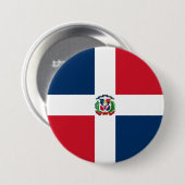 Vlag van de Dominicaanse Republiek Ronde Button 7,6 Cm (Voorkant /achterkant)