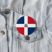 Vlag van de Dominicaanse Republiek Ronde Button 7,6 Cm (In situ)