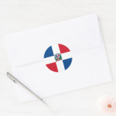 Vlag van de Dominicaanse Republiek Ronde Sticker (Envelop)