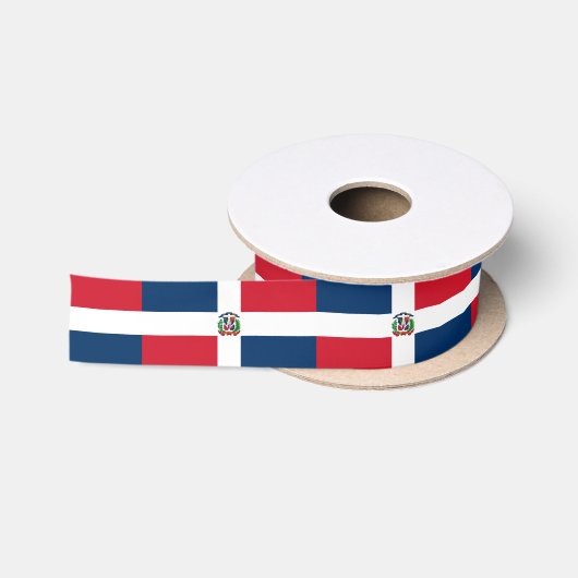 Vlag van de Dominicaanse Republiek Satijnen Lint (Spoel)