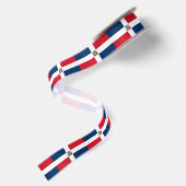 Vlag van de Dominicaanse Republiek Satijnen Lint (Achterkant)