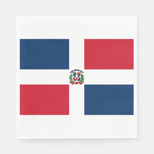 Vlag van de Dominicaanse Republiek Servet (Voorkant)