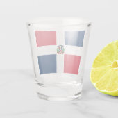 Vlag van de Dominicaanse Republiek Shot Glas (Achterkant)