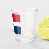 Vlag van de Dominicaanse Republiek Shot Glas (Rechts)