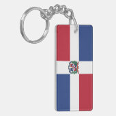 Vlag van de Dominicaanse Republiek Sleutelhanger (Voorkant Links)