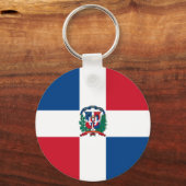 Vlag van de Dominicaanse Republiek Sleutelhanger (Voorkant)