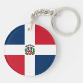 Vlag van de Dominicaanse Republiek Sleutelhanger (Achterkant)