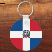 Vlag van de Dominicaanse Republiek Sleutelhanger (Voorkant)