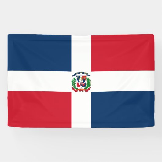 Vlag van de Dominicaanse Republiek Spandoek (Horizontaal)