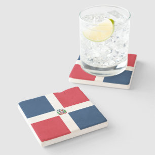 Vlag van de Dominicaanse Republiek Stenen Onderzetter