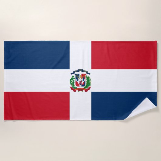 Vlag van de Dominicaanse Republiek Strandlaken (Voorkant)