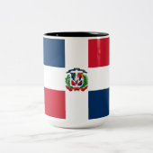 Vlag van de Dominicaanse Republiek Tweekleurige Koffiemok (Center)