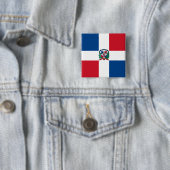 Vlag van de Dominicaanse Republiek Vierkante Button 5,1 Cm (In situ)