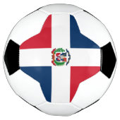 Vlag van de Dominicaanse Republiek Voetbal (Gedraaid)