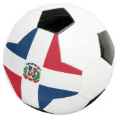 Vlag van de Dominicaanse Republiek Voetbal (Drie kwart)