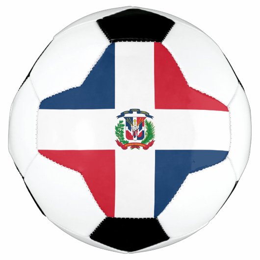 Vlag van de Dominicaanse Republiek Voetbal (Voorkant)