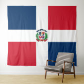 vlag van de Dominicaanse Republiek Wandkleed (In Situ (horizontaal))