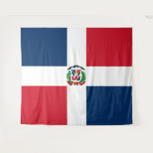 vlag van de Dominicaanse Republiek Wandkleed (Voorkant (horizontaal))