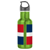 Vlag van de Dominicaanse Republiek Waterfles (Achterkant)