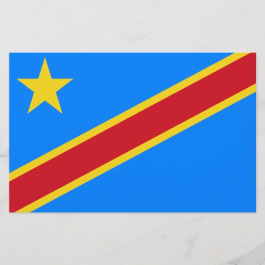 Vlag van de DRC (Democratische Republiek Congo) Briefpapier (Voorkant)